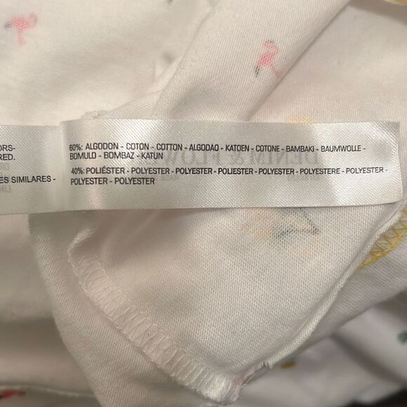 Denim And Flower Men's White Tropical Flamingo Graphic Tee Size Medium - Picture 8 of 8